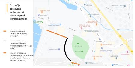 HOG Portoroz_Harley-Davidson_2022_Zapora ceste za cas zbiranja parade motorjev_sobota 11-06-2022